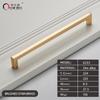Oukali American Style Square Black Polish Chrome 128Mm 160Mm Furniture Gold Cabinet Handles Pull