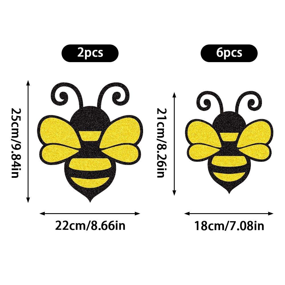 

Glitter Pattern Bee Paper Creativity Birthday Party Scene Decoration Props