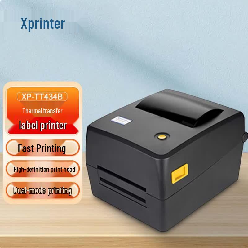 

Xprinter XP-TT434B Thermal Transfer Barcode Printer CN plug (adapter included)