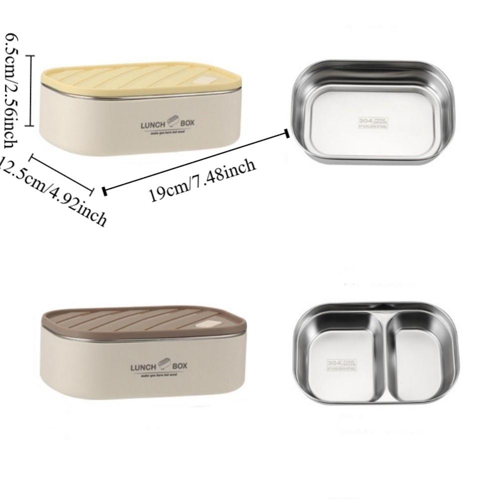 600ml Insulated Lunch Box Detachable Food Box Multifunctional Food Storage Container  School