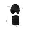 Winter Knitted Hat Two-Piece Outdoor Velvet Thick Warm Wool Cap with Scarf