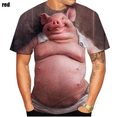 Popular Novelty Animal Pig 3d Printing T-shirt Funny Pig Casual Summer T-shirt XS-5XL