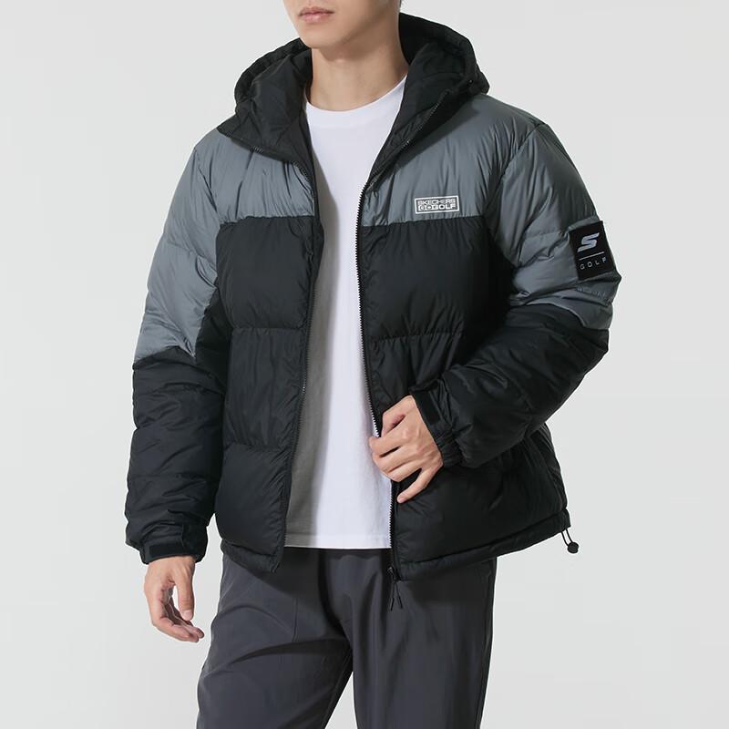Skechers Go Golf Series Hooded Warm Zipper Duck Down Jacket Unisex Outerwear P425U091-01TS