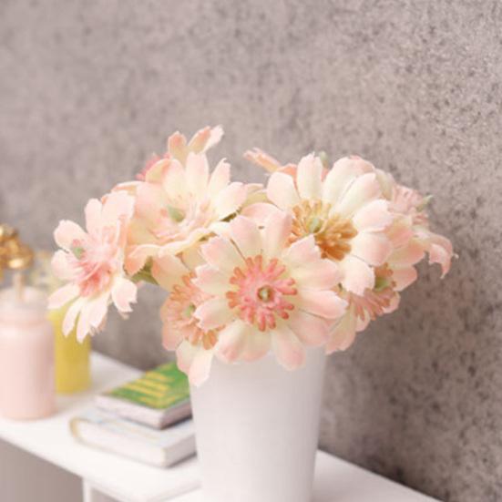 Mini Potted Plant 1:12 Scale Miniature Potted Flowers Tiny Table Centerpiece for Doll Mansion Mini Scene Decor