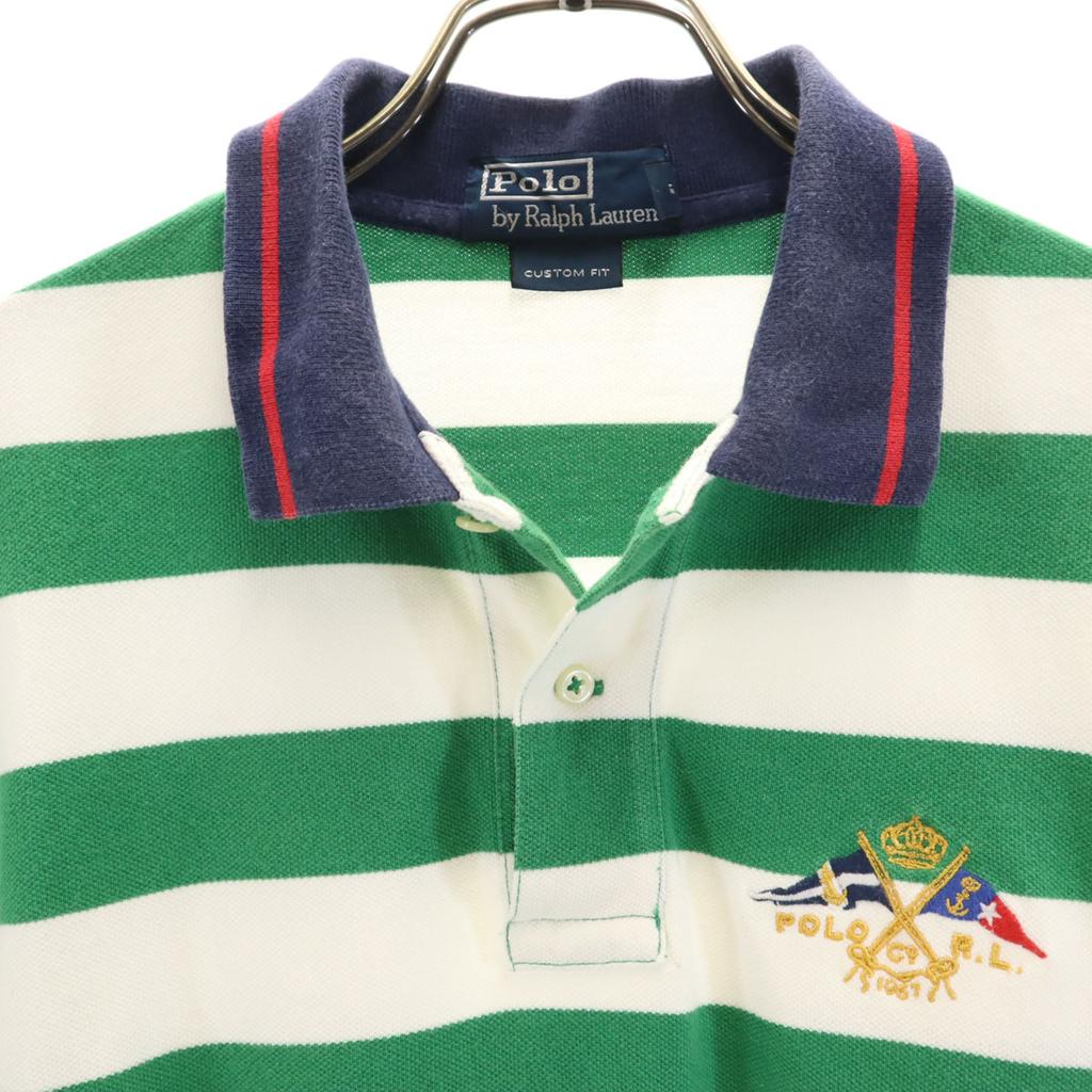 Polo by Ralph Lauren Border Pattern Short Sleeve Polo Shirt Men's Used