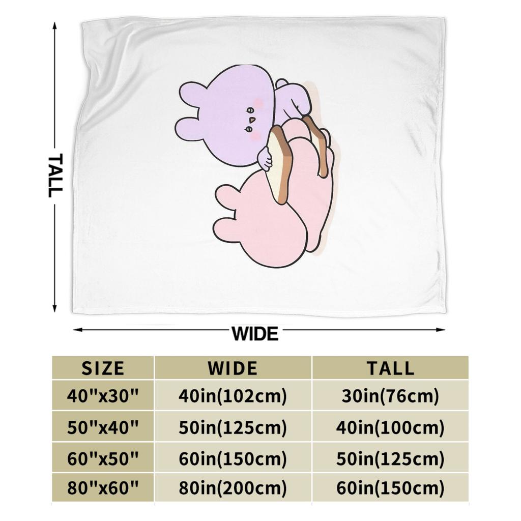 A-Asamimichaan Plush Blankets Girls Boys  Flannel Bedding Throws For Couch Chair Super Warm Custom Quality Bedspread Gift