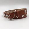 Heart-Shaped Eyelet Women's Jeans Belt - Stylish Decorative Buckle for Students