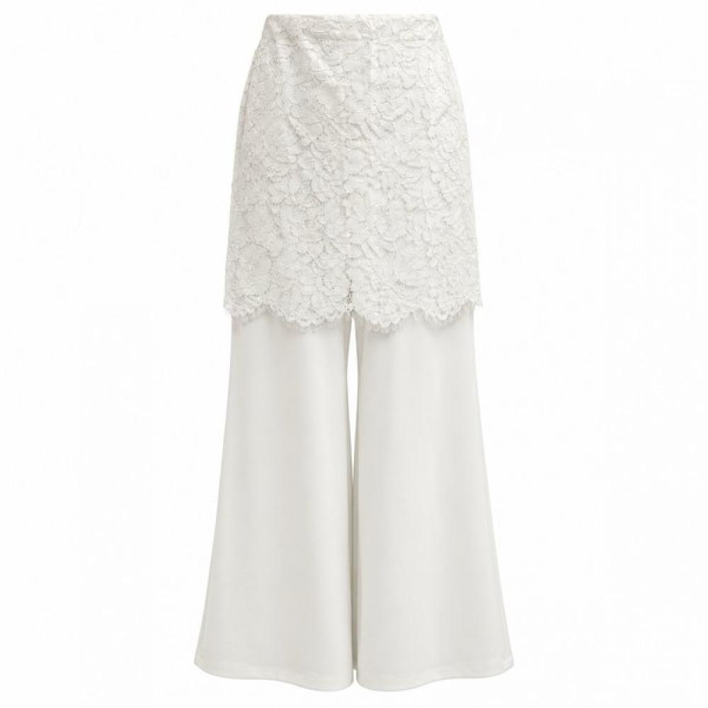 Ggpx New York Hidden Banding Lace Layered Long Pants Gqapt006f