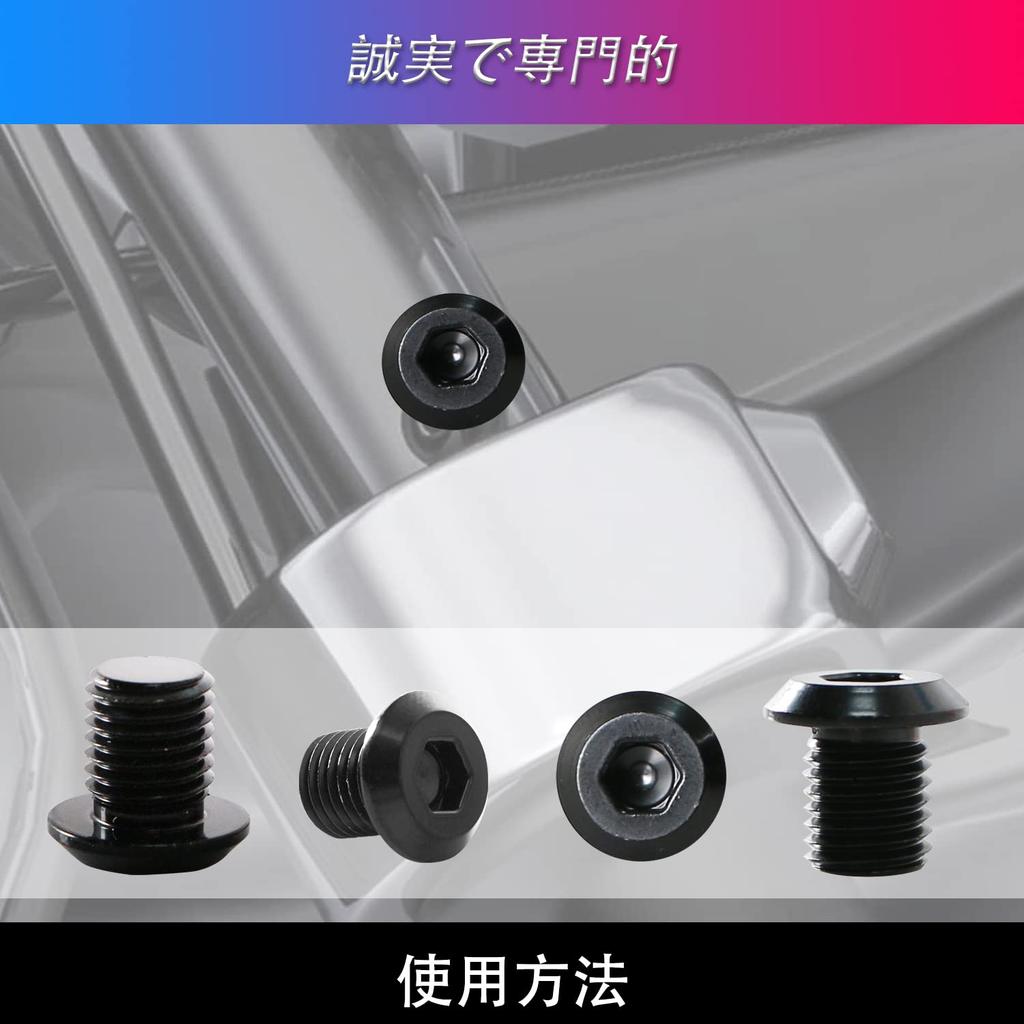 Akso Aoyupe 4pcs Black 304 Stainless M 10 x 1.25 Volt Motorcycle Rearview Mirror