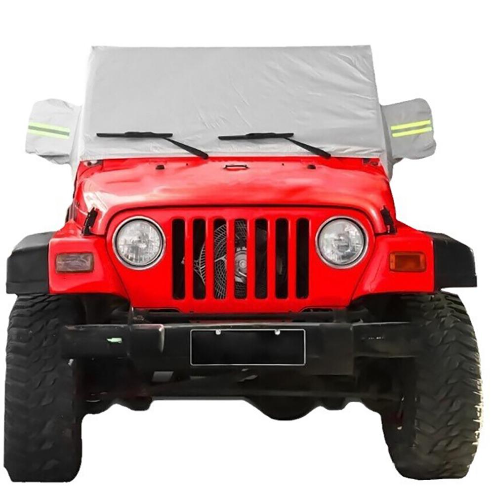Car Cab Covers for Jeep Wrangler JK JL Hardtop 2/4 Doors 2007-2026 Outdoor Waterproof 210D Oxford Half Protector Cover