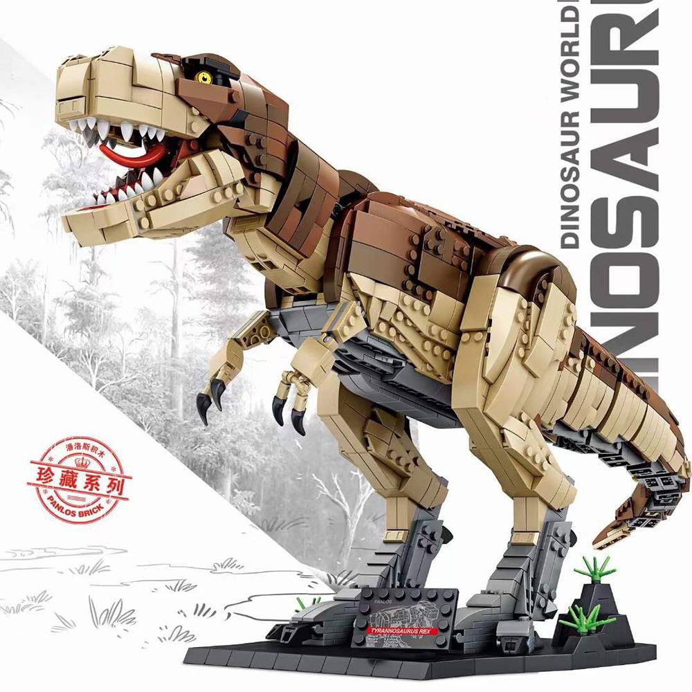 Jurský park Dinosauří svět Stavebnice Tyrannosaurus Rex Kostky Sady Brachiosaurus Kluci Hračky Děti Vánoční dárky