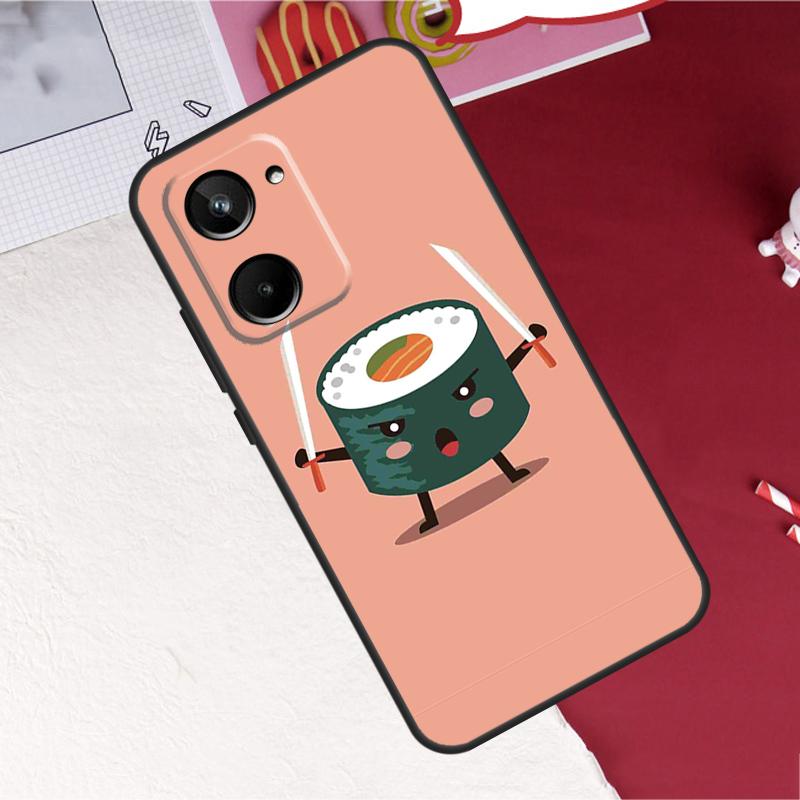 

Japanese Sushi Food For Realme C75 C71 C55 C53 C67 C61 C33 C63 C51 C65 GT7 15 Pro 10 11 12 13 14 Pro Plus Case Realme 12 Pro