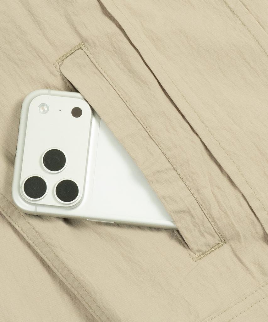Mudsalt Seersucker Trucker Jacket Beige