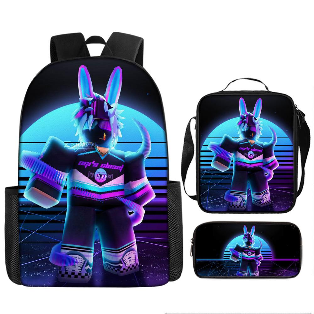 Robles Backpack Three-Piece Children'S Cartoon Backpack Large Capacity School Bag