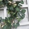 20'' Artificial Eucalyptus Wreath for Front Door Spring Wall with Green Leaves Porch