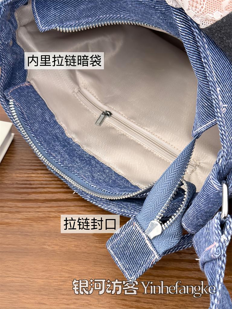 JIAERDI Harajuku Denim Ita Bags Women Sweet Cool Transparent Messenger Bag Purse Ladies jk Uniform Casual Crossbody Bags 2025