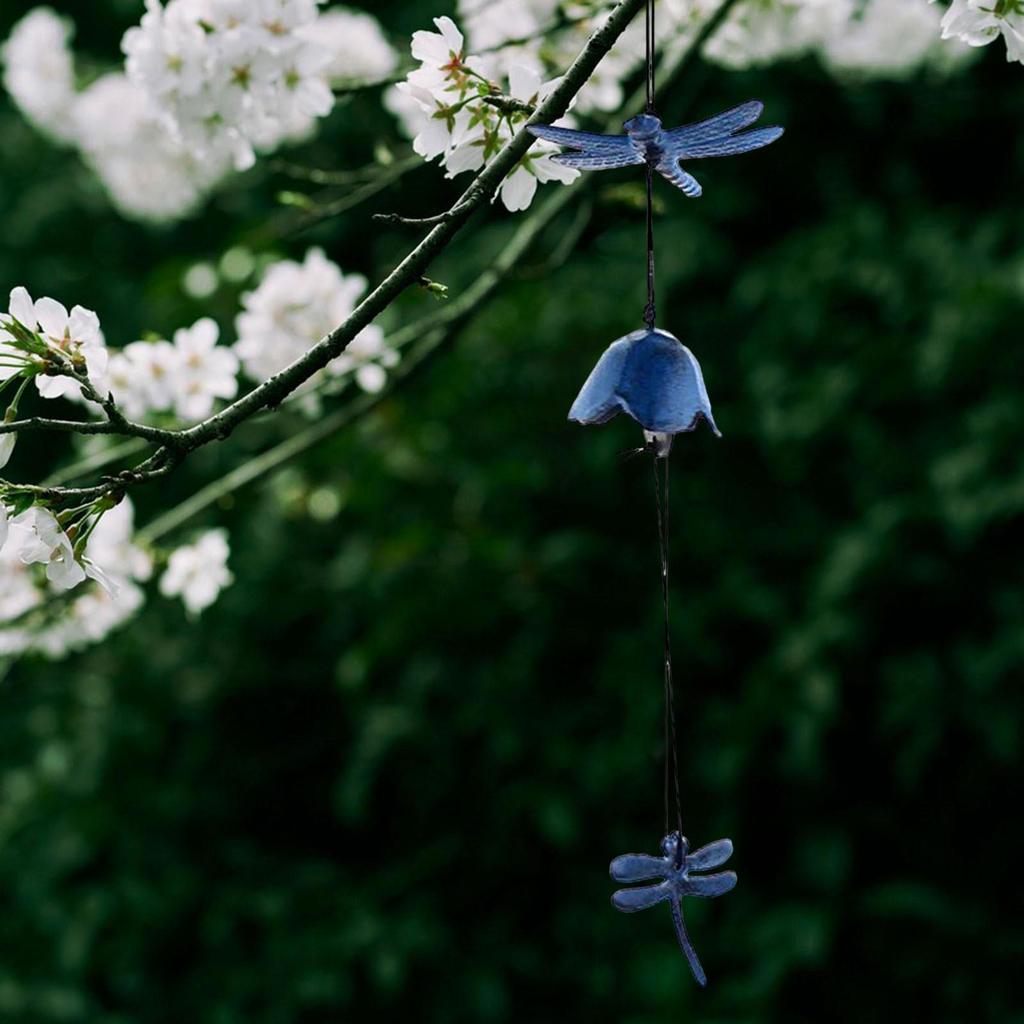 Japanese Wind Chime Dragonfly Traditional Windbell Metal Windchime Wind Bell for Door Yard Farmhouse Home Decor Decoration