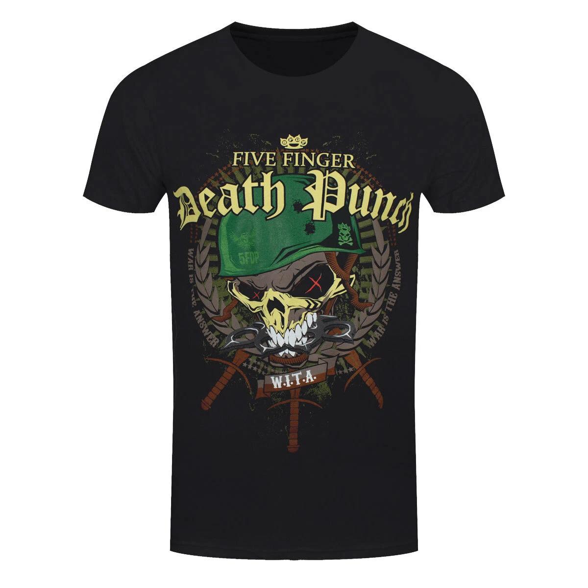 Five Finger Death Punch T-Shirt FFDP War Head Band Official New Black M
