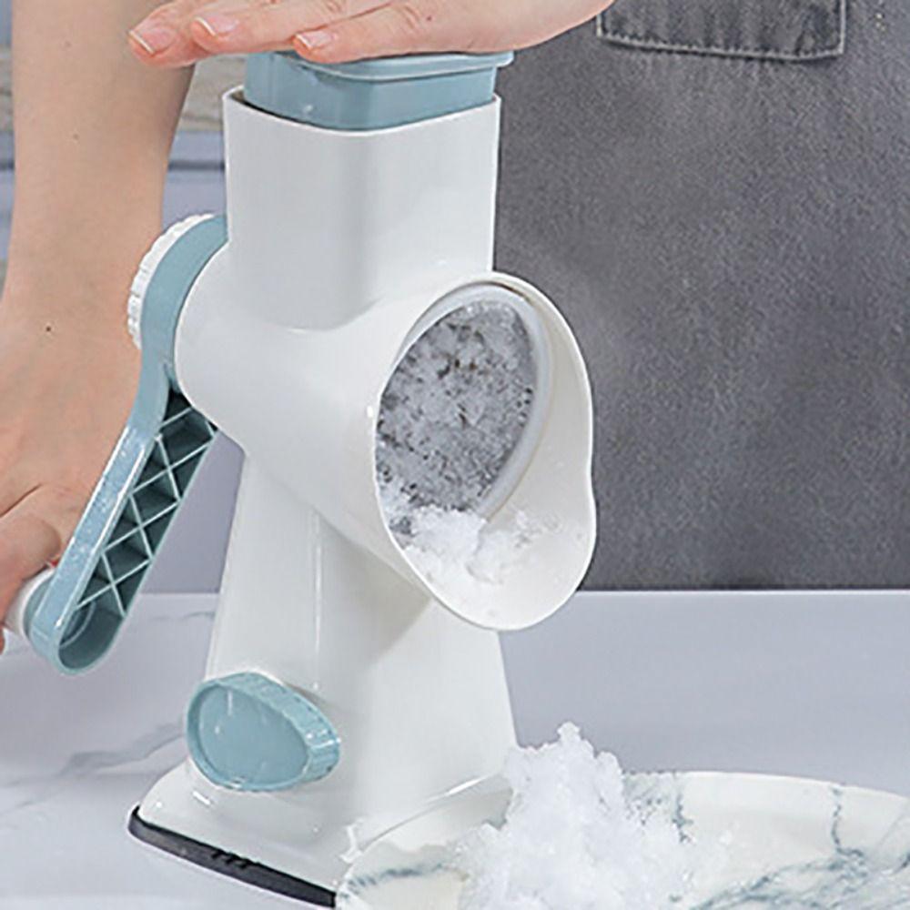 Kitchen Gadget 3 in 1 Hand-Crank Vegetable Slicer Labor-saving Plastic Rotary Cheese Grater Manual Vegetable Shredder Carrots
