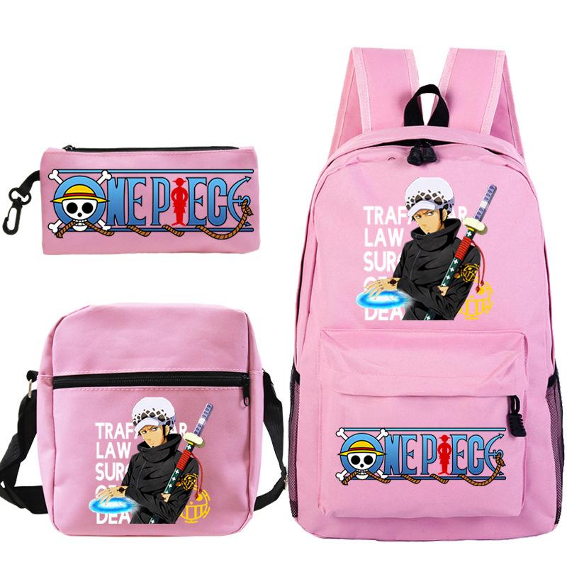 School Bag Large Capacity, Junior High School Students, Primary School Students, School Bag Three-Piece Set, Backpack, Messenger Bag, Stationery Bag