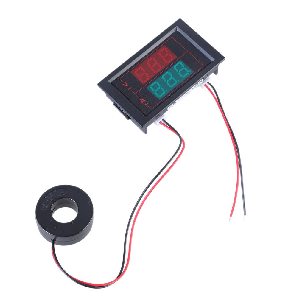 Digitales Spannungs-Strom-Messgerät für Ingenieure & Elektriker Genaue Messung mit LED-Anzeige Messbereich 50-500V/0-100A