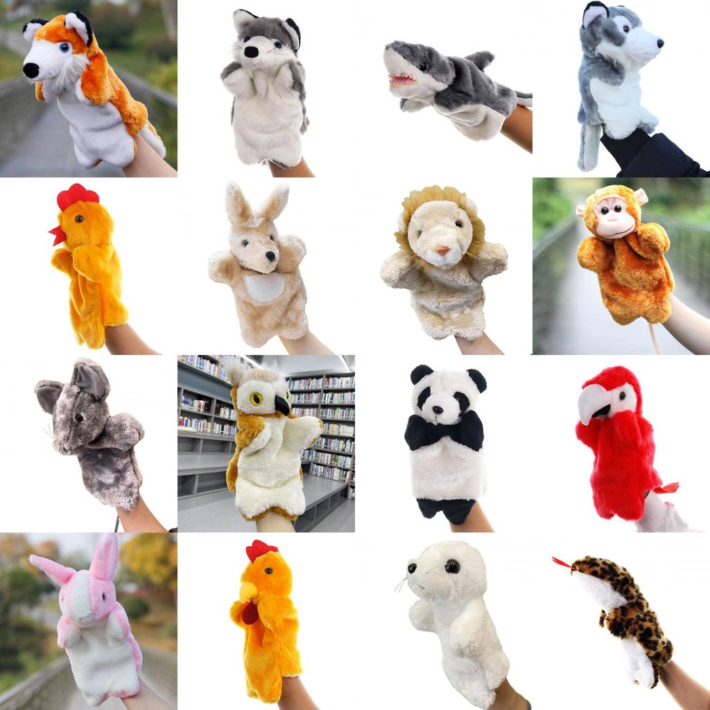 Animal Hand Plush Puppet Toy Cartoon Glove Role Play Educational Interactive