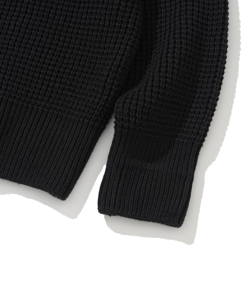 Nitled Cotton Useful Castle Round Knit Black