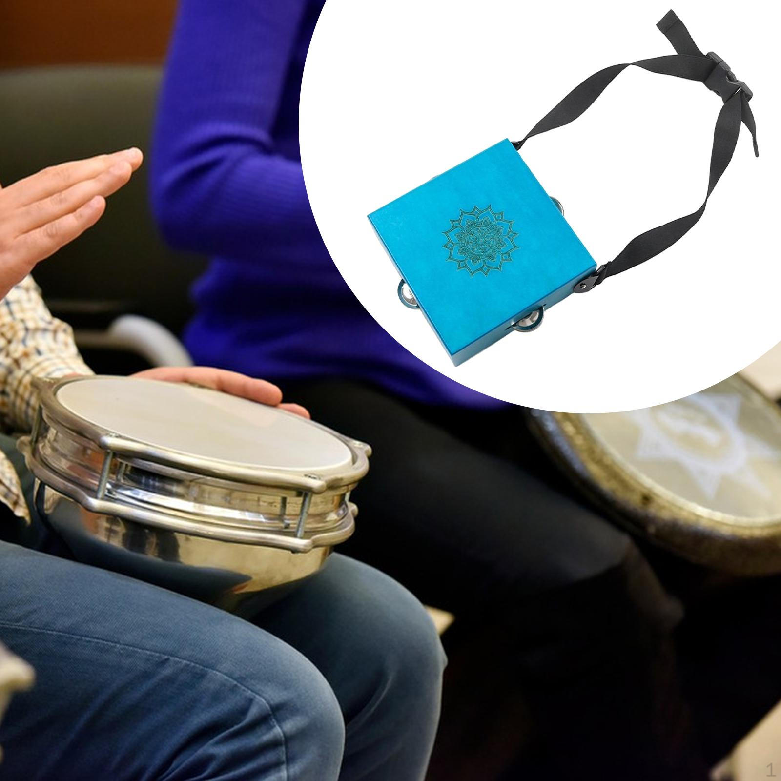 Portable Instrument Metal Hand Drum Accompaniment for Square Blue
