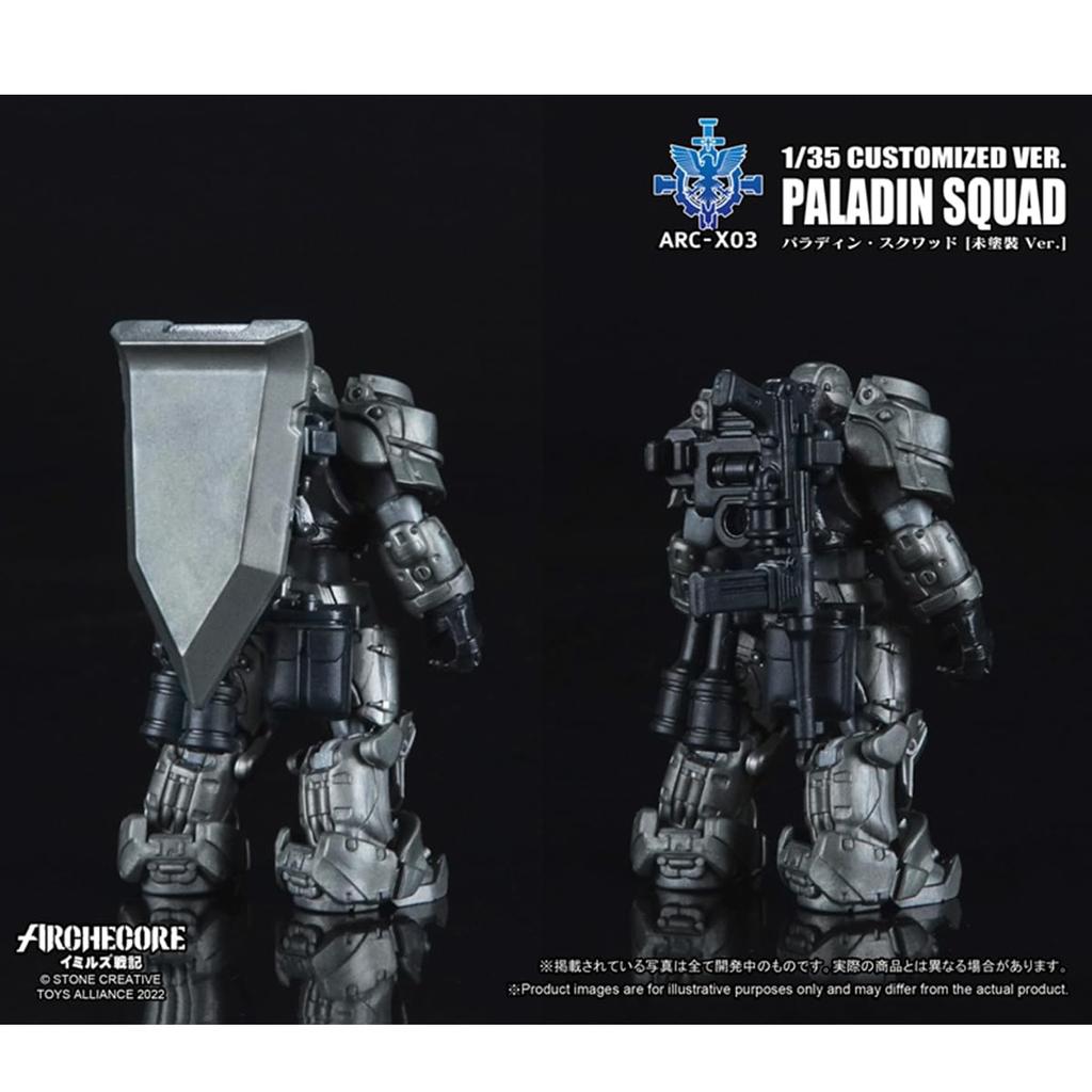 HiPlay TOY ALLIANCE Scale Paladin Squad Unpainted from Chronicles Fully Action Figure 1/35 ARC-X03 Ver. Imir's (Pre-painted, Assembled)