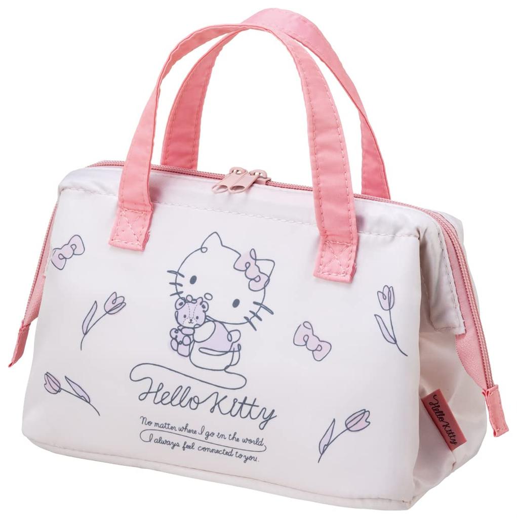 Skater Insulated Clasp Lunch Bag with Hello Kitty Line Design and Sanrio Design (KGA1-A)