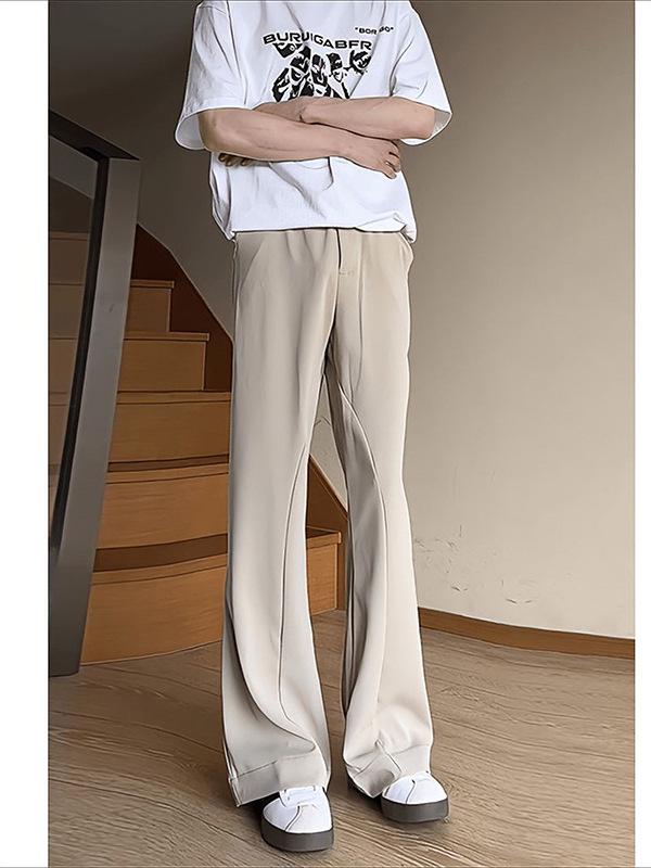 517 Herren Sommer Micro Flare Hose - High-End Drapierung, Handsome Rogue Silhouette Säbelhose