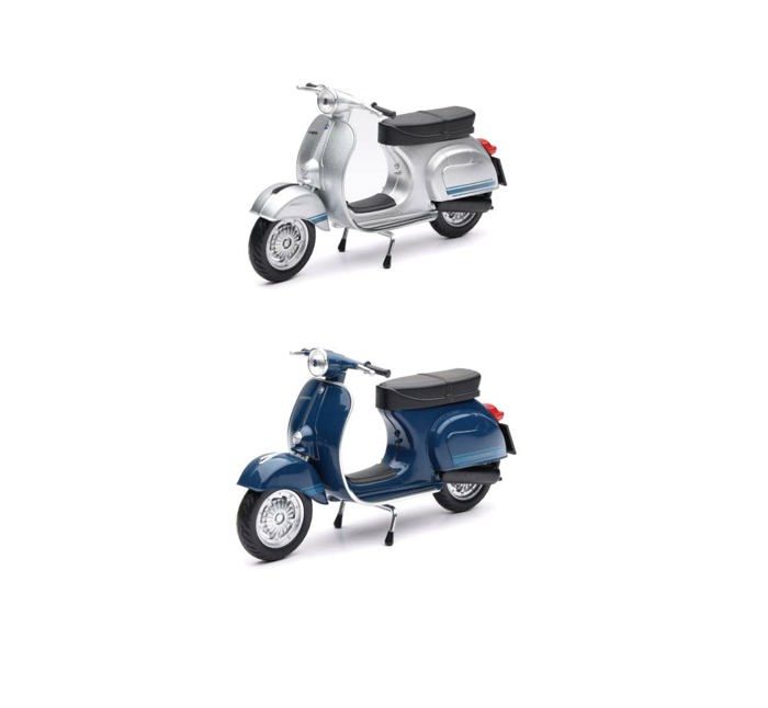 Véhicule Miniature - Newray - Vespa 125 ETS - Échelle 1:12 - Métal - Bleu
