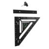 Carpenter Square Layout Tool Black Color Aluminium Alloy Triangle Ruler Rafter Square for