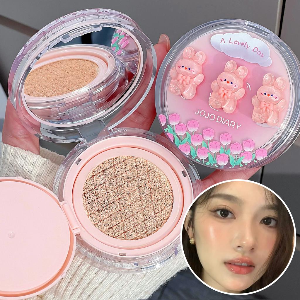 JOJO DIARY Moisturizing Concealer BB Air Cushion Cream atural Long-lasting Makeup Holding Water Resistant Cream Skin Foundation