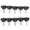 10Pcs Clamping Knob Jig Bolt Lathe Hand Grip Twist Nut Straight Thread Locking Handle M5x20x15