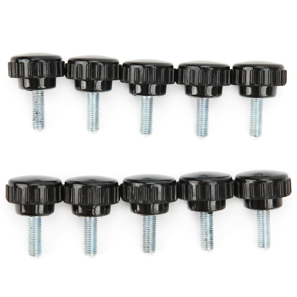 10Pcs Clamping Knob Jig Bolt Lathe Hand Grip Twist Nut Straight Thread Locking Handle M5x20x15