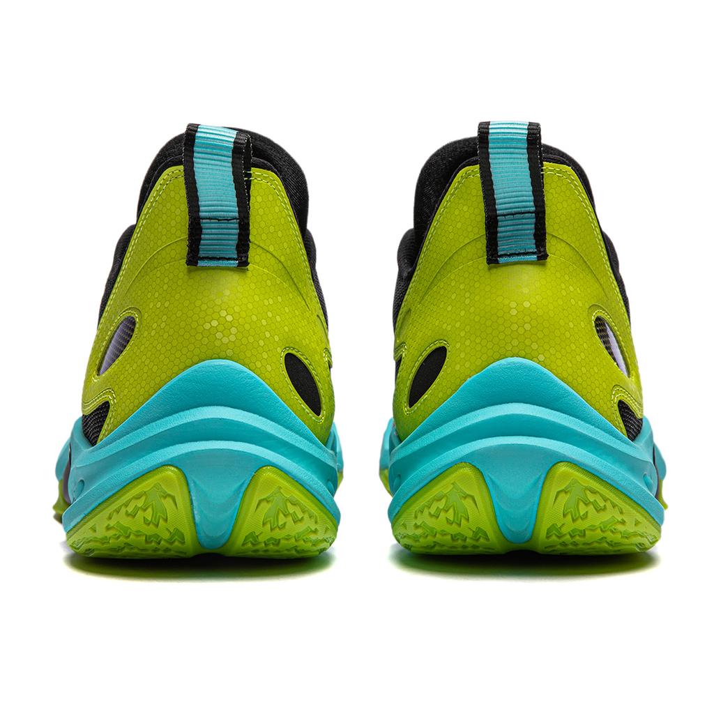 Li-Ning Super Lightweight 2024 Dragonfly Shock Absorption Non-Slip Lightweight Rebound Low-Top Basketball Shoes Men sneaker Black Green ABAU011-2