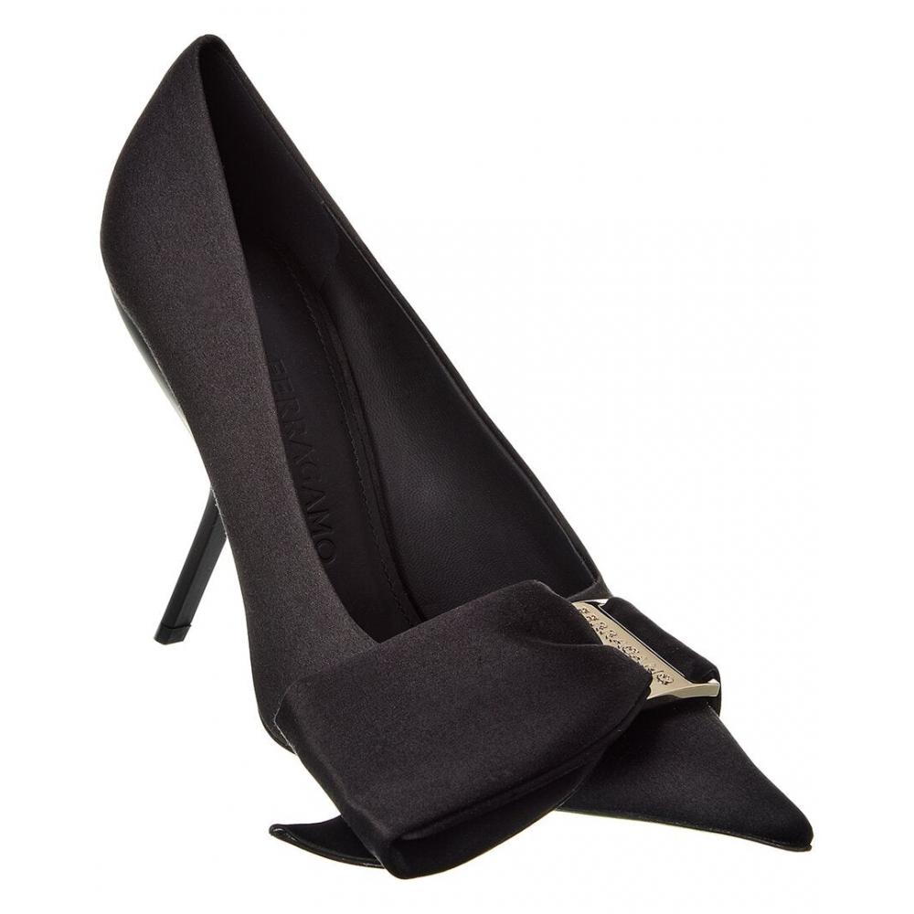 

Salvatore Ferragamo Ferragamo Erica X5 Satin Pump Black US 6/Wide