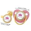 Diamond Princess/Prince Crown Baby Pacifier with Chain Clip (6M+)