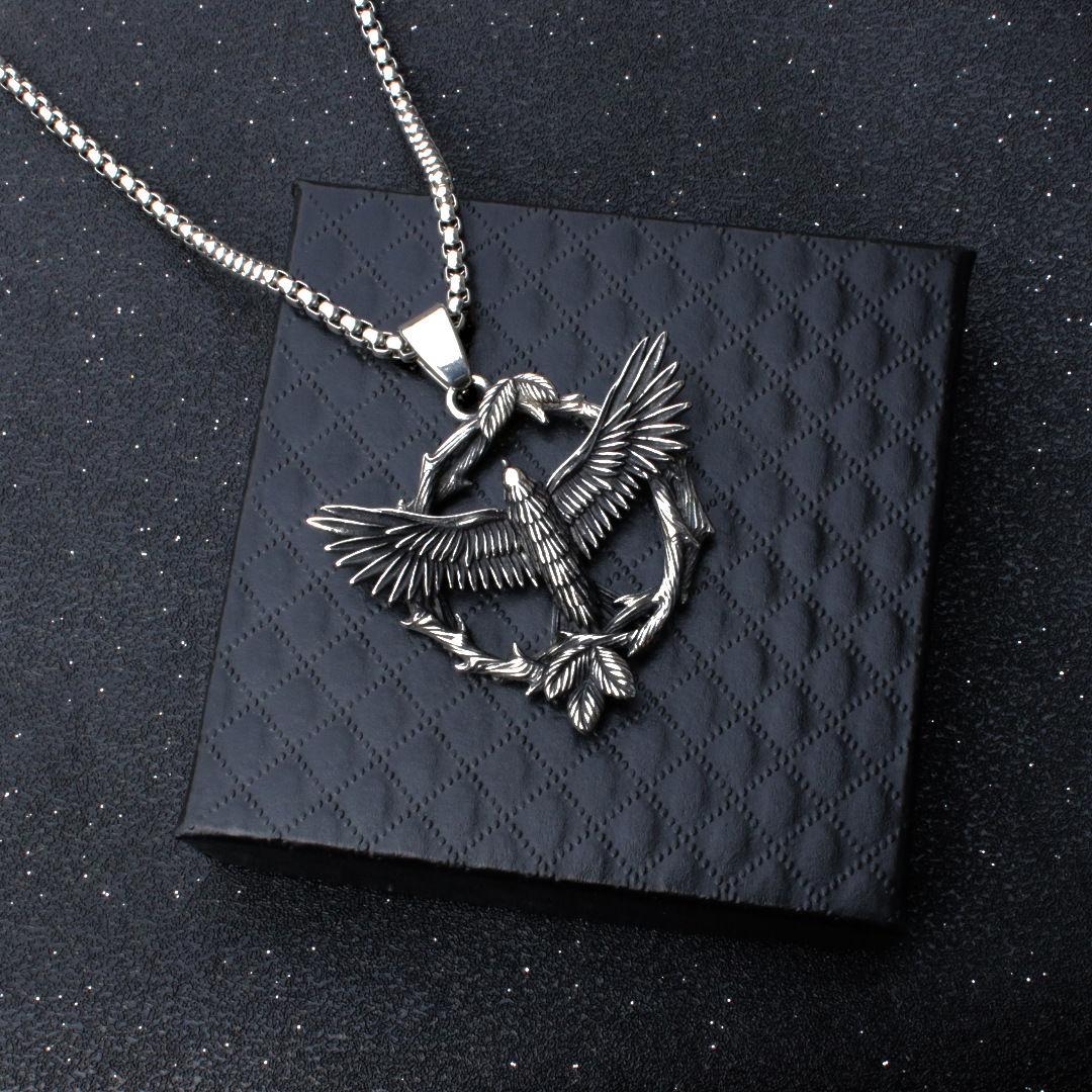 

Ожерелье-подвеска «Сойка-пересмешница» для пар, винтажные полые украшения с птицами with 45cm leather rope