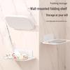 Foldable Wall-Mounted Phone Storage Shelf for Bathroom or Bedside