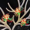 Warm Light Christmas LED String Lights DIY Garland Battery Powered Sleigh Airplane Christmas Lights Plastic Cartoon
