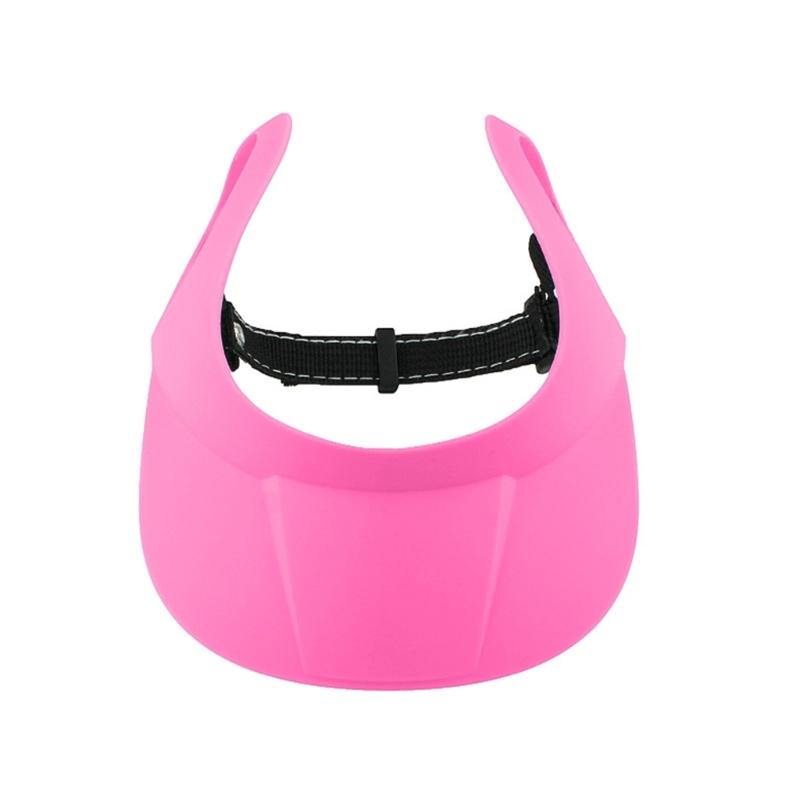 Puppy Sunshades Dogs Sunbonnet with Ear Holes Camping Supplies Headwear Bright Color Hat Summer Hat with Strap Belt