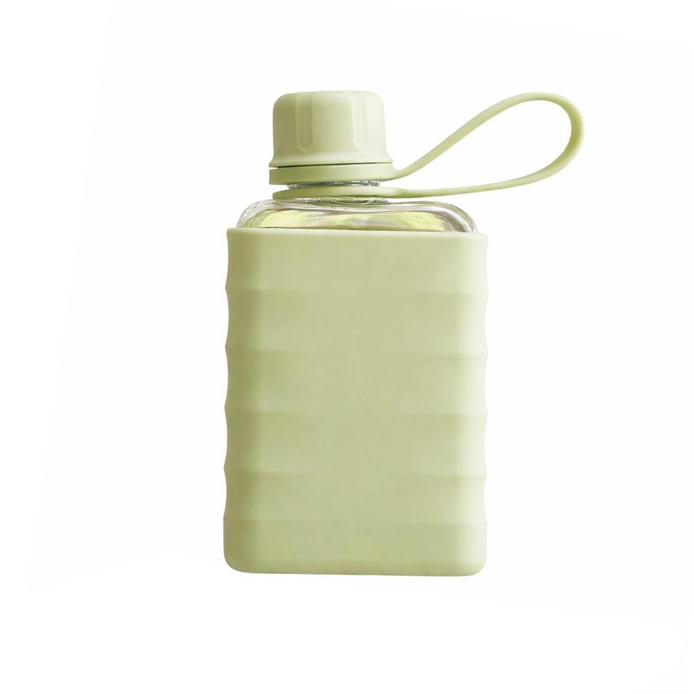 

Portable 240ml/500ml Water Bottle Multicolor Rectangle Water Cup Handheld Silicone Cover Sports Kettle Outdoor Sport 0.25L