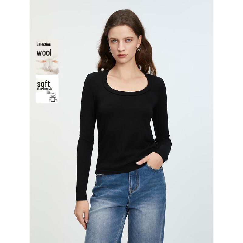 ELLE Women s French Style Round Neck Slim Fit T-Shirt S