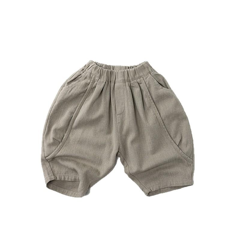 Pantaloni Casual Larghi a Gamba Larga in Puro Cotone Stile Coreano per Bambini Unisex