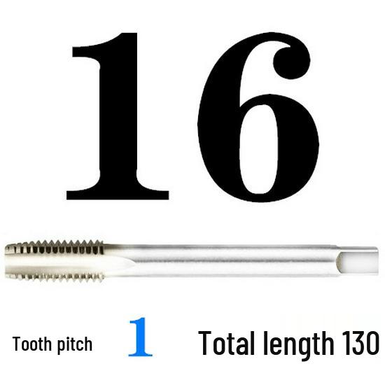Extended Shank Fine Thread Tap for Hand and Machine Use, Non-standard Sizes M4-M24