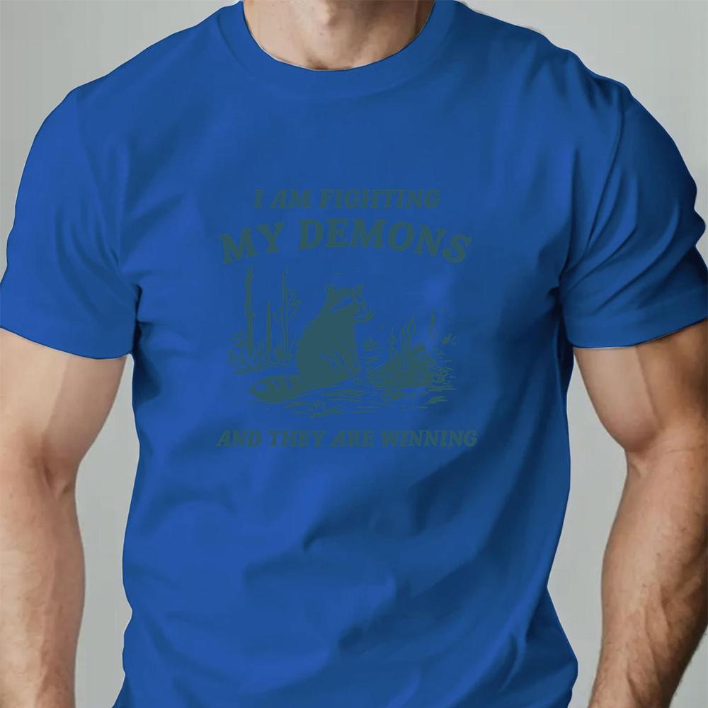 Summer Men T-Shirt Cartoon Elements Pattern Printed Fashion Leisure Sports Men's Round Neck T-shirt High Quality Men's Clothing