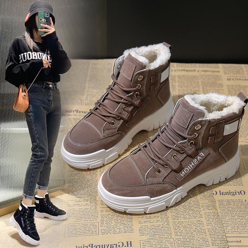 Women Bottes 2022 Fashion Snow Boots Women Comfort Winter Women Boots Warm Plush Ankle Boots Platform Botas Botines Mujer