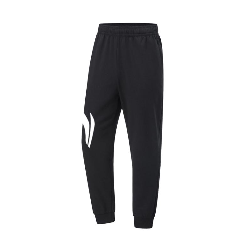 

Li Ning Loose Comfortable Versatile Fleece Thick Casual Pants Unisex bottoms Black YKLU341-1 L